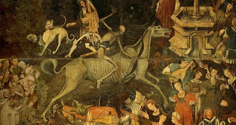 Trionfo della morte già a palazzo sclafani galleria regionale di Palazzo Abbatellis palermo 1446 affresco staccato